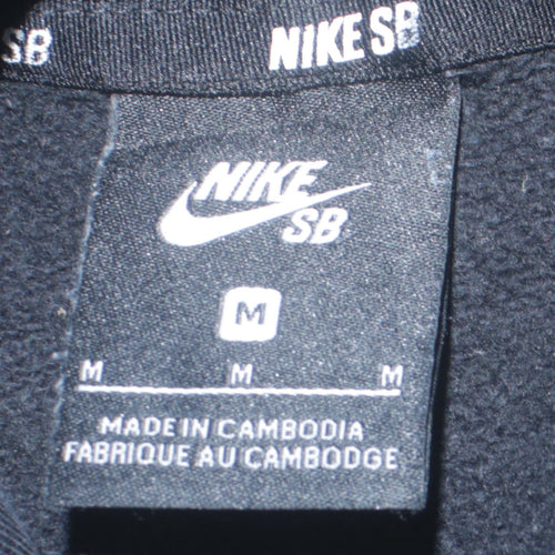 Nike SB Mens Black Pullover Hoodie Size M Graphic Skate Hoodie