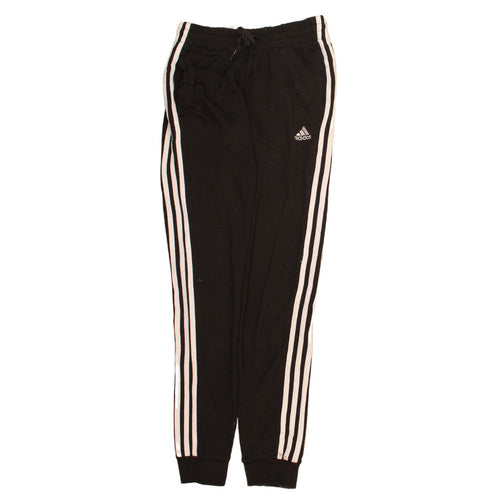 Adidas Womens Black XS Jogger Trousers with Stripes