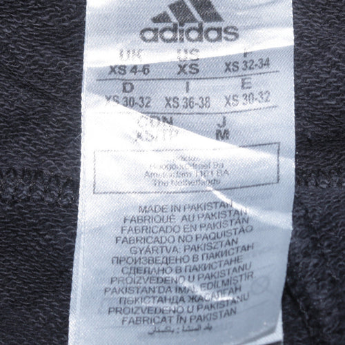 Adidas Womens Black XS Jogger Trousers with Stripes