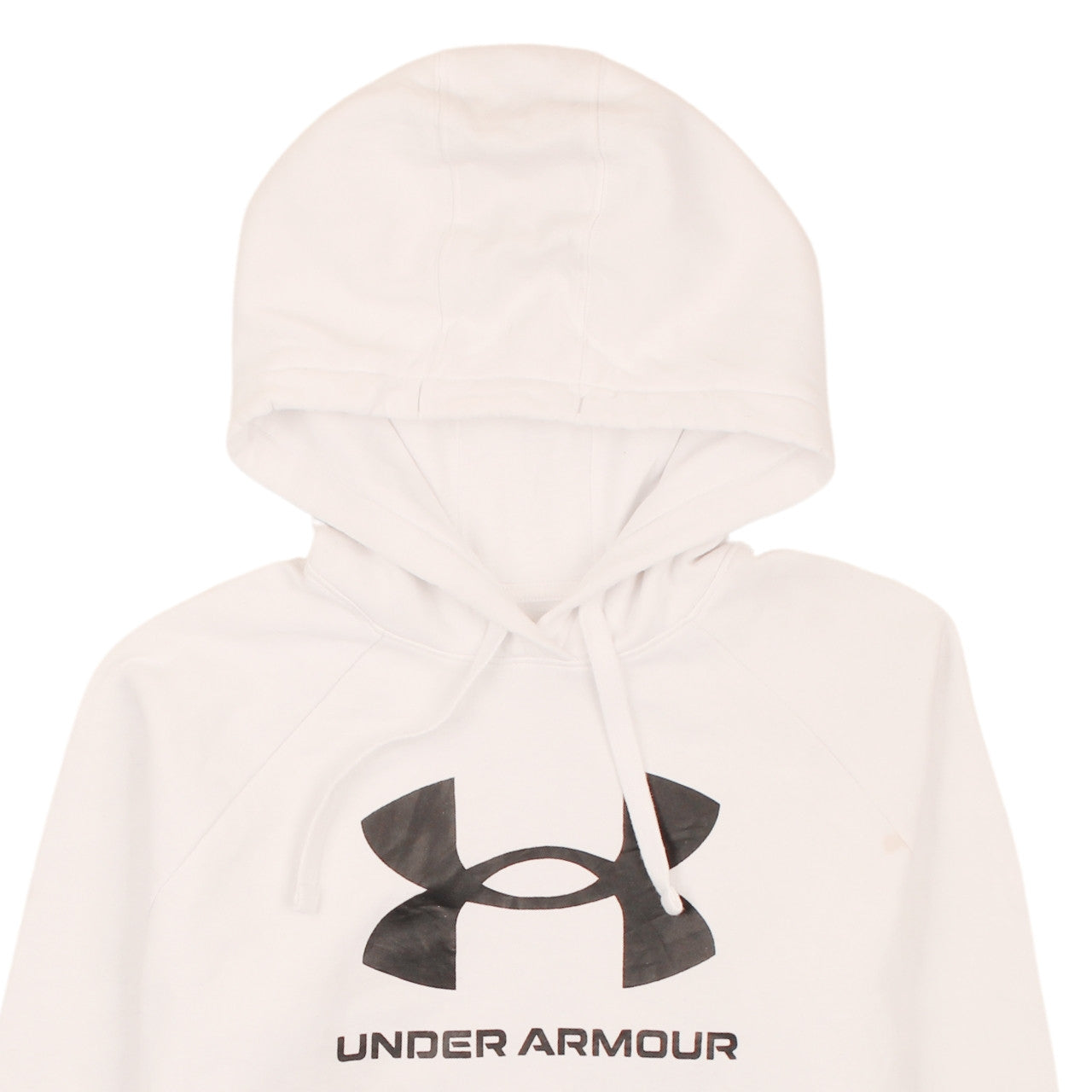 Under Armour Men's White Pullover Hoodie Size M Graphic Logo Sportswear