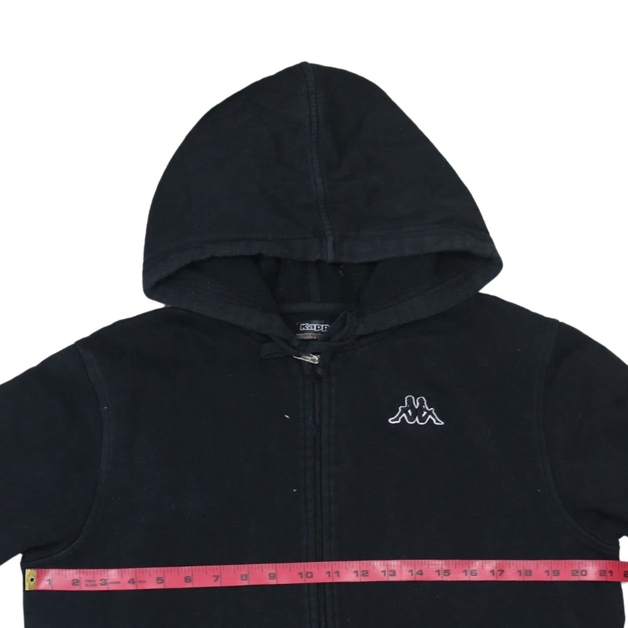 Kappa Men’s Black Full Zip Hoodie L Fleece Sportswear