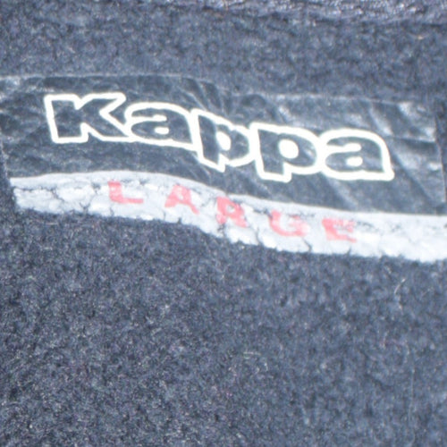 Kappa Men’s Black Full Zip Hoodie L Fleece Sportswear