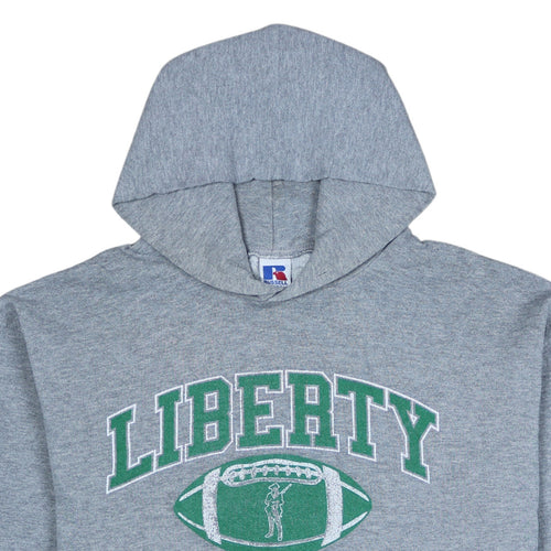 Russell Athletic Men’s Grey Liberty Football Pullover Hoodie L