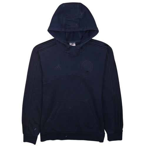 adidas Men's Blue Pullover Hoodie Small Sports Fleece Logo