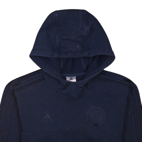 adidas Men's Blue Pullover Hoodie Small Sports Fleece Logo
