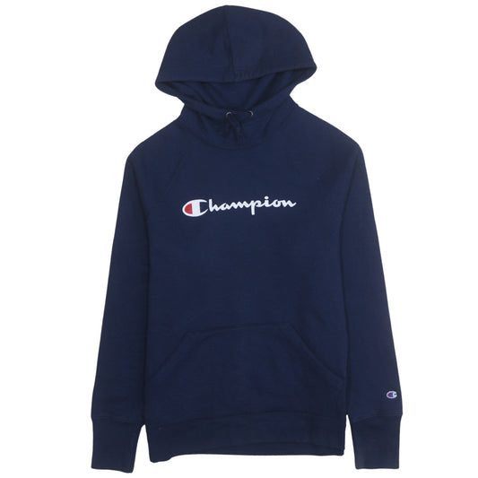 Champion Men's Blue Pullover Hoodie M Regular Fit Fleece Sweatshirt
