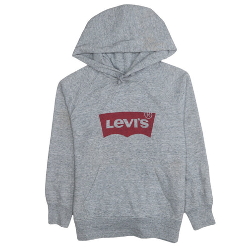 Levi's Women's Grey Pullover Hoodie XS Logo Cotton Blend Casual