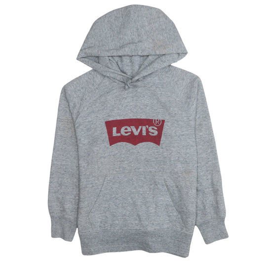 Levi's Women's Grey Pullover Hoodie XS Logo Cotton Blend Casual