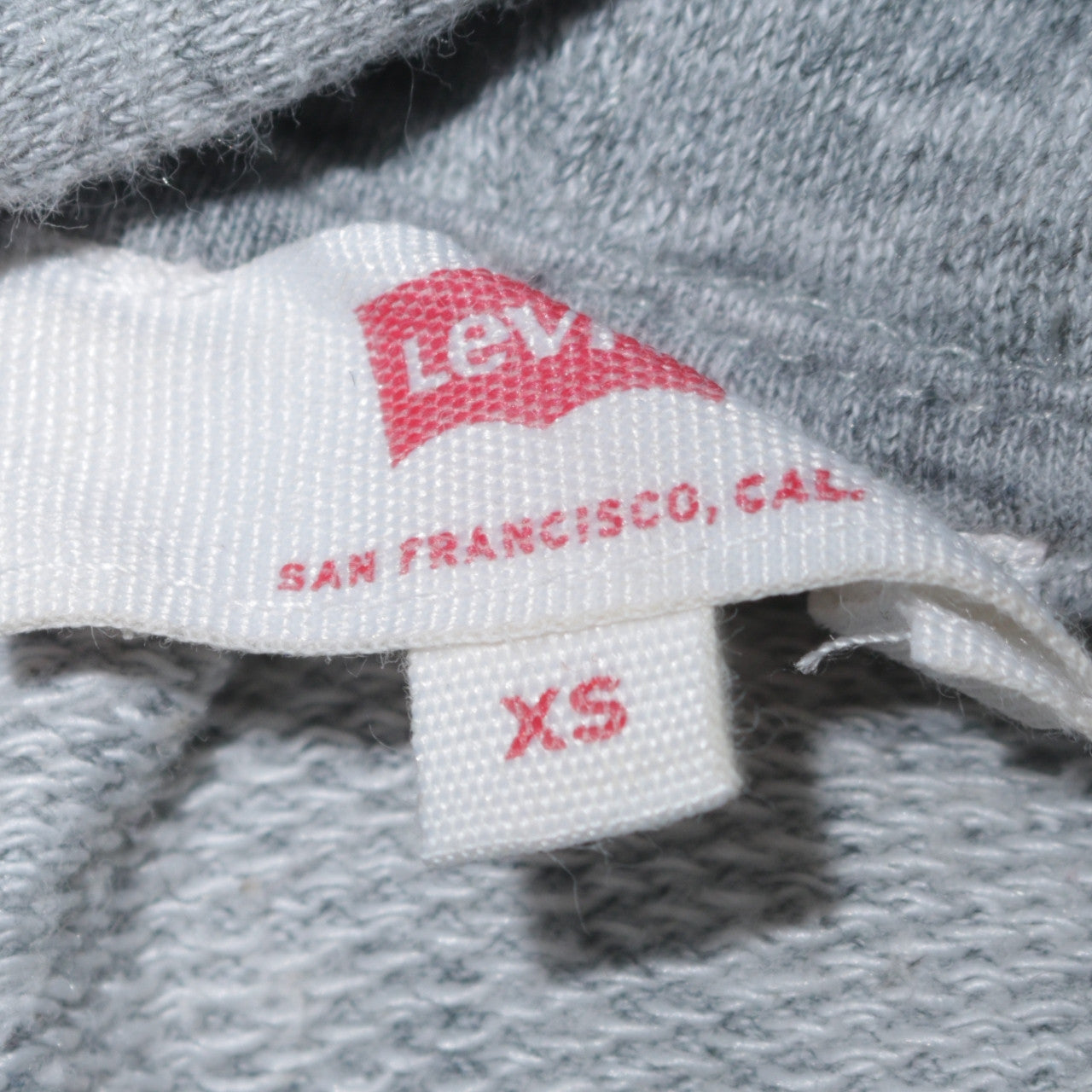 Levi's Women's Grey Pullover Hoodie XS Logo Cotton Blend Casual