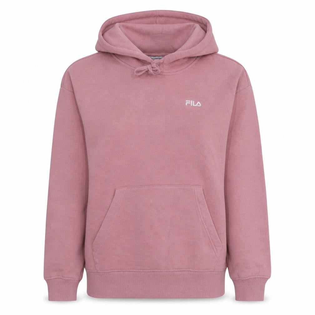 Front view of Fila Women’s Pink Pullover Hoodie Small Cotton Blend Casual