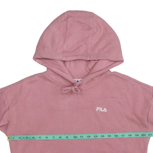 Fila Women’s Pink Pullover Hoodie Small Cotton Blend Casual
