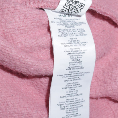 Fila Women’s Pink Pullover Hoodie Small Cotton Blend Casual