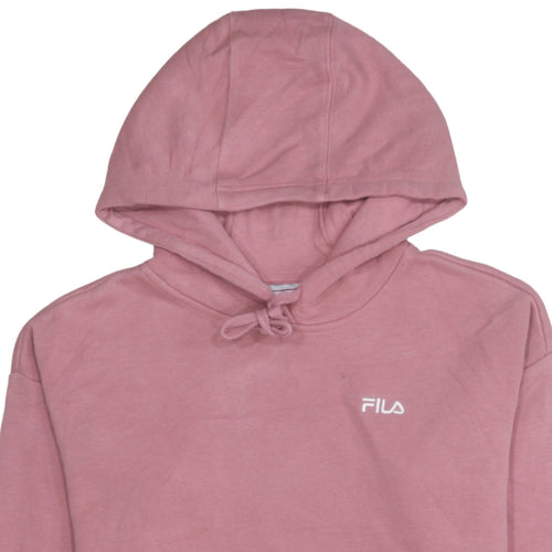 Fila Women’s Pink Pullover Hoodie Small Cotton Blend Casual