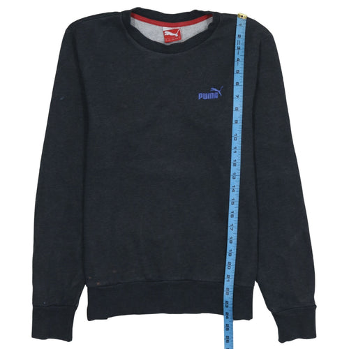 Puma Women's Black Small Crew Neck Pullover Sweatshirt