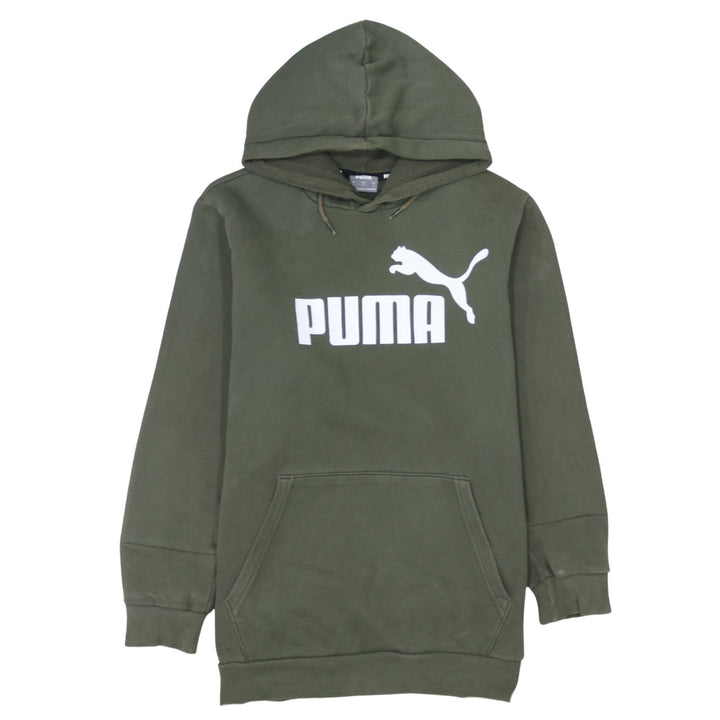 Puma Men's Green Hoodie Small Pullover Logo Sweatshirt