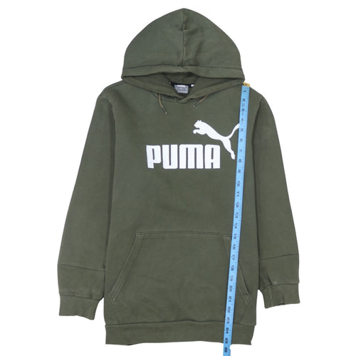 Puma Men's Green Hoodie Small Pullover Logo Sweatshirt