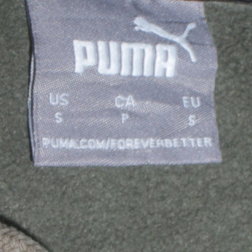 Puma Men's Green Hoodie Small Pullover Logo Sweatshirt