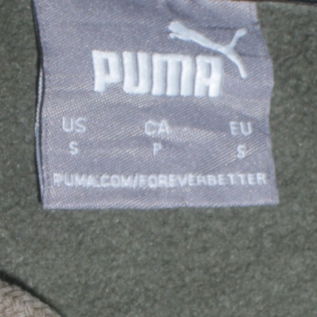 Puma Men's Green Hoodie Small Pullover Logo Sweatshirt