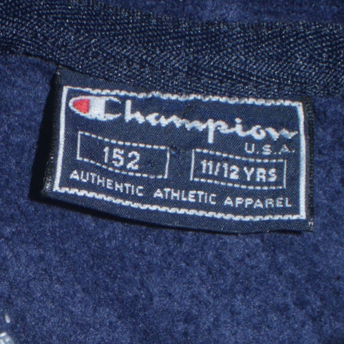 Champion Boys Blue Hoodie 11-12 Years Pullover Fleece Athletic Style