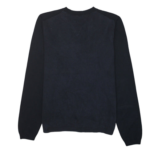 Hugo Boss Men's Black V-Neck Cotton Pullover Jumper Size L