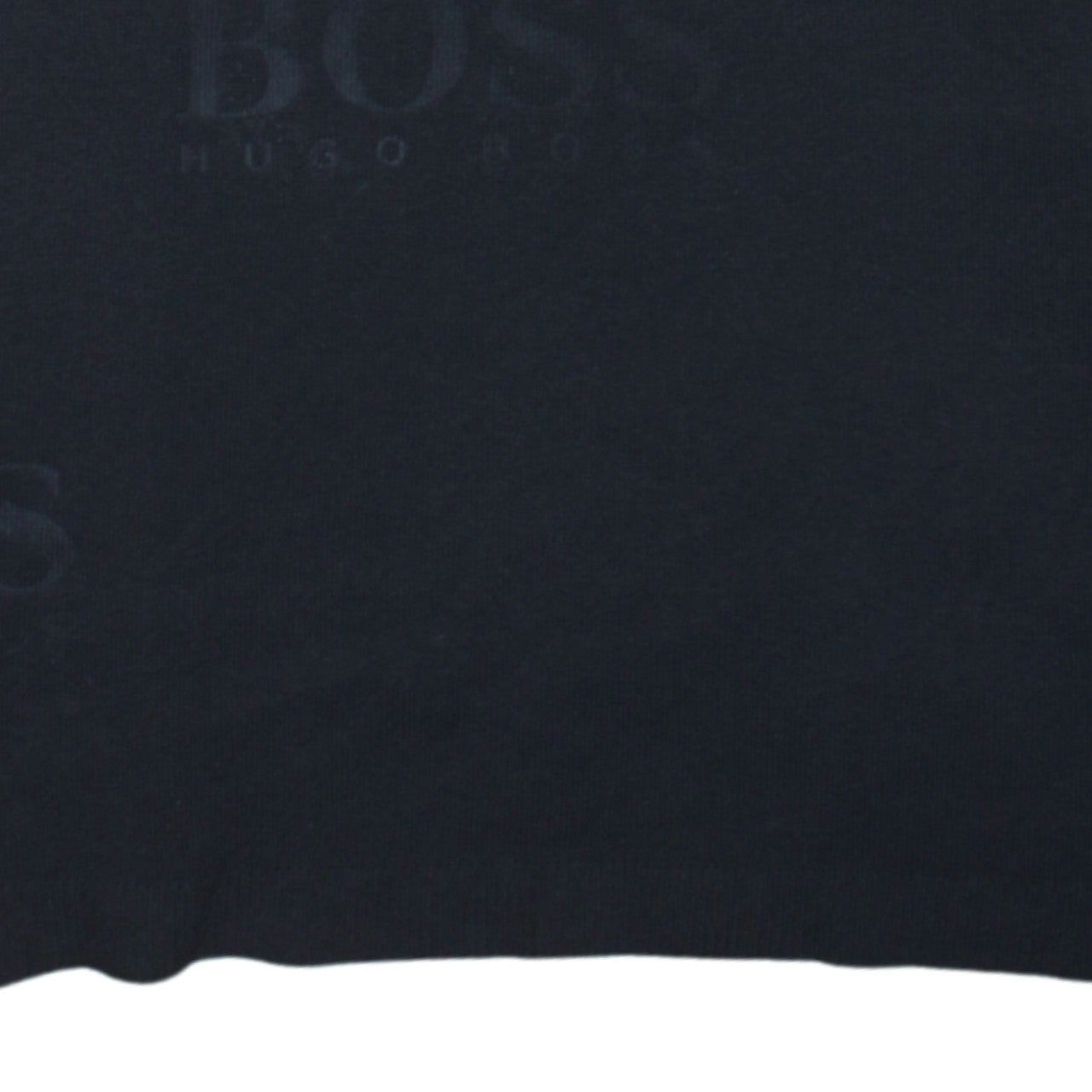 Hugo Boss Men's Black V-Neck Cotton Pullover Jumper Size L