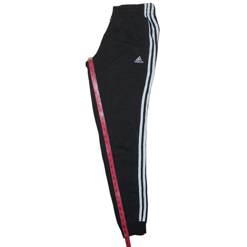 adidas Womens Black XS Jogger Trousers with Three Stripes