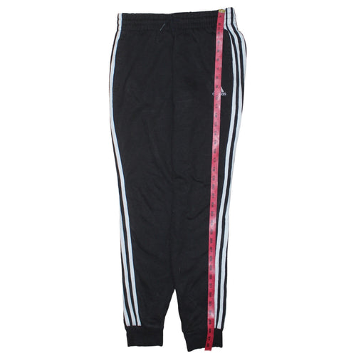 adidas Womens Black XS Jogger Trousers with Three Stripes