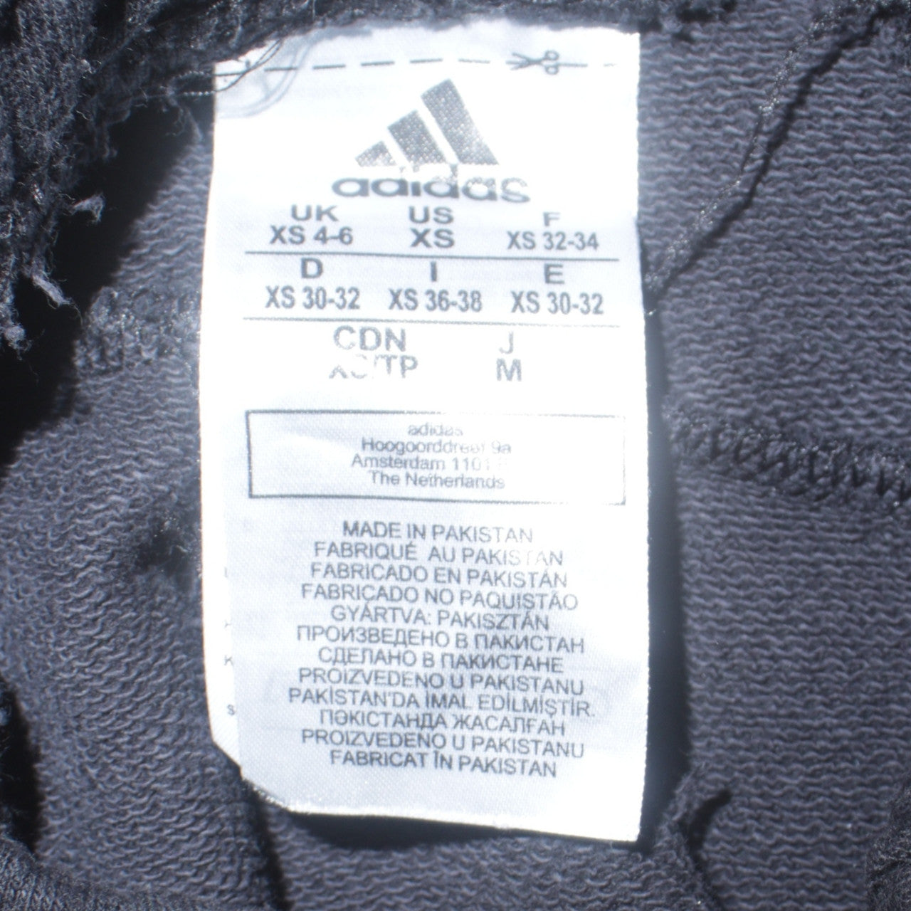 adidas Womens Black XS Jogger Trousers with Three Stripes