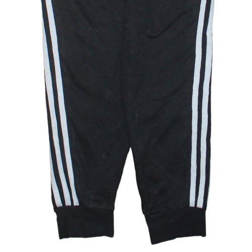 adidas Womens Black XS Jogger Trousers with Three Stripes