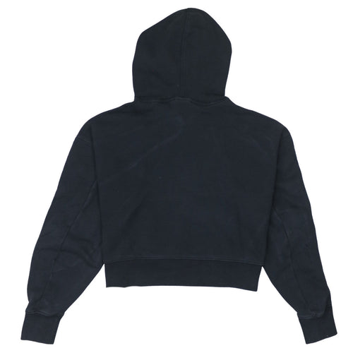 Adidas Womens Black Hoodie Size 8 Cropped Pullover Hooded Sweatshirt
