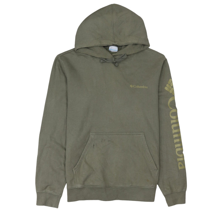 Columbia Men’s Green Pullover Hoodie Medium Fleece Outdoor Long Sleeve