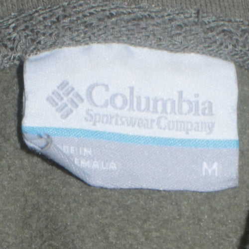 Columbia Men’s Green Pullover Hoodie Medium Fleece Outdoor Long Sleeve
