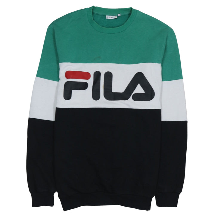 FILA Mens Multicoloured Crew Neck Pullover Sweatshirt L