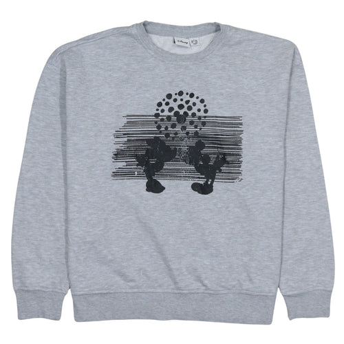Disney Women Grey Mickey Mouse Print Sweatshirt Size Small UK10/12