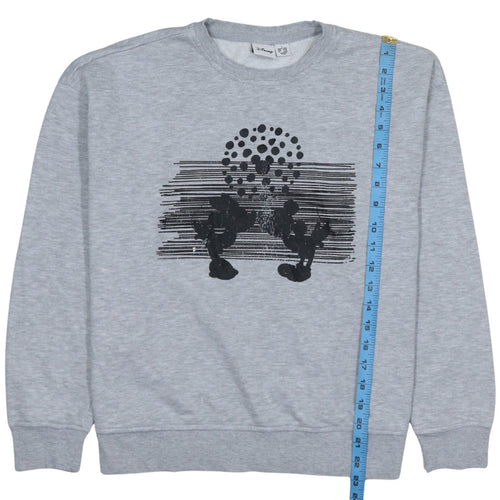 Disney Women Grey Mickey Mouse Print Sweatshirt Size Small UK10/12