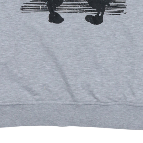Disney Women Grey Mickey Mouse Print Sweatshirt Size Small UK10/12