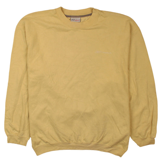 Reebok Men's Yellow Crew Neck Sweatshirt Size S Casual Sportswear