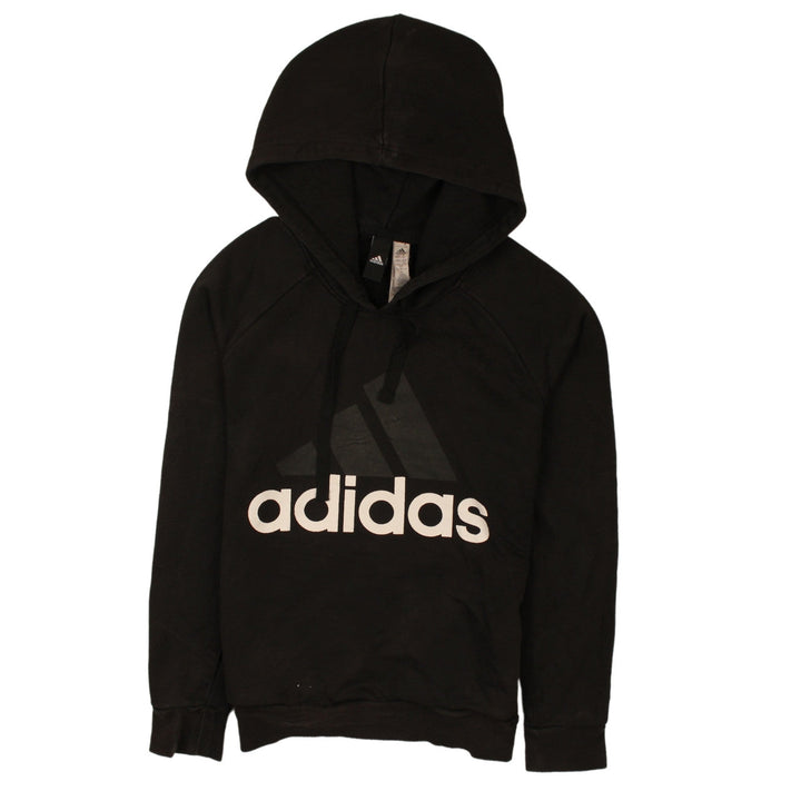 Adidas Womens Black Small Pullover Hoodie Sweatshirt