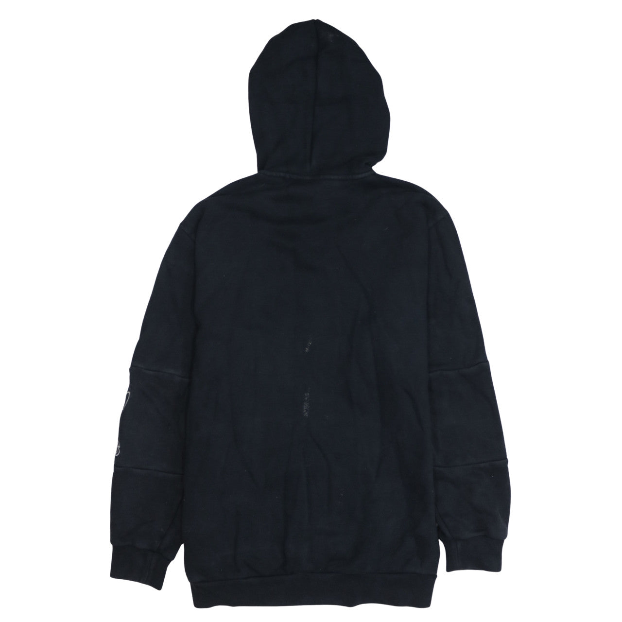 Adidas Mens Black Pullover Hoodie M Logo Sports Fleece Sweatshirt