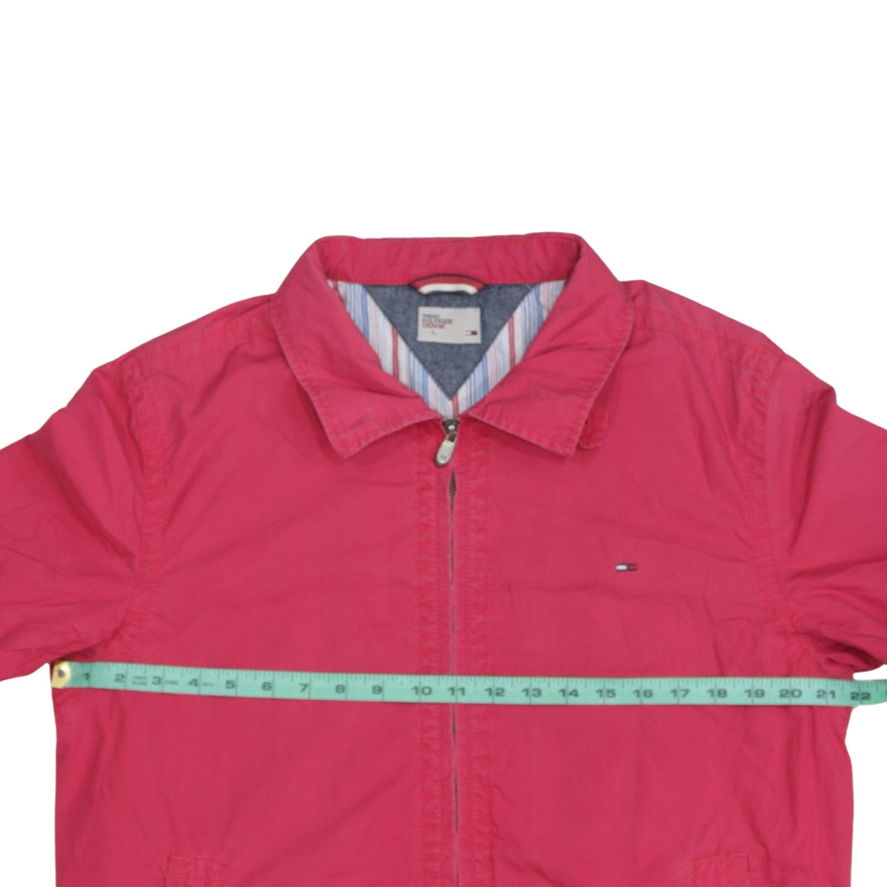 Tommy Hilfiger Denim Men's Pink Cotton Full Zip Jacket L