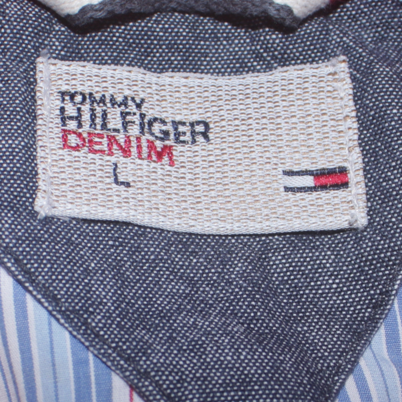 Tommy Hilfiger Denim Men's Pink Cotton Full Zip Jacket L
