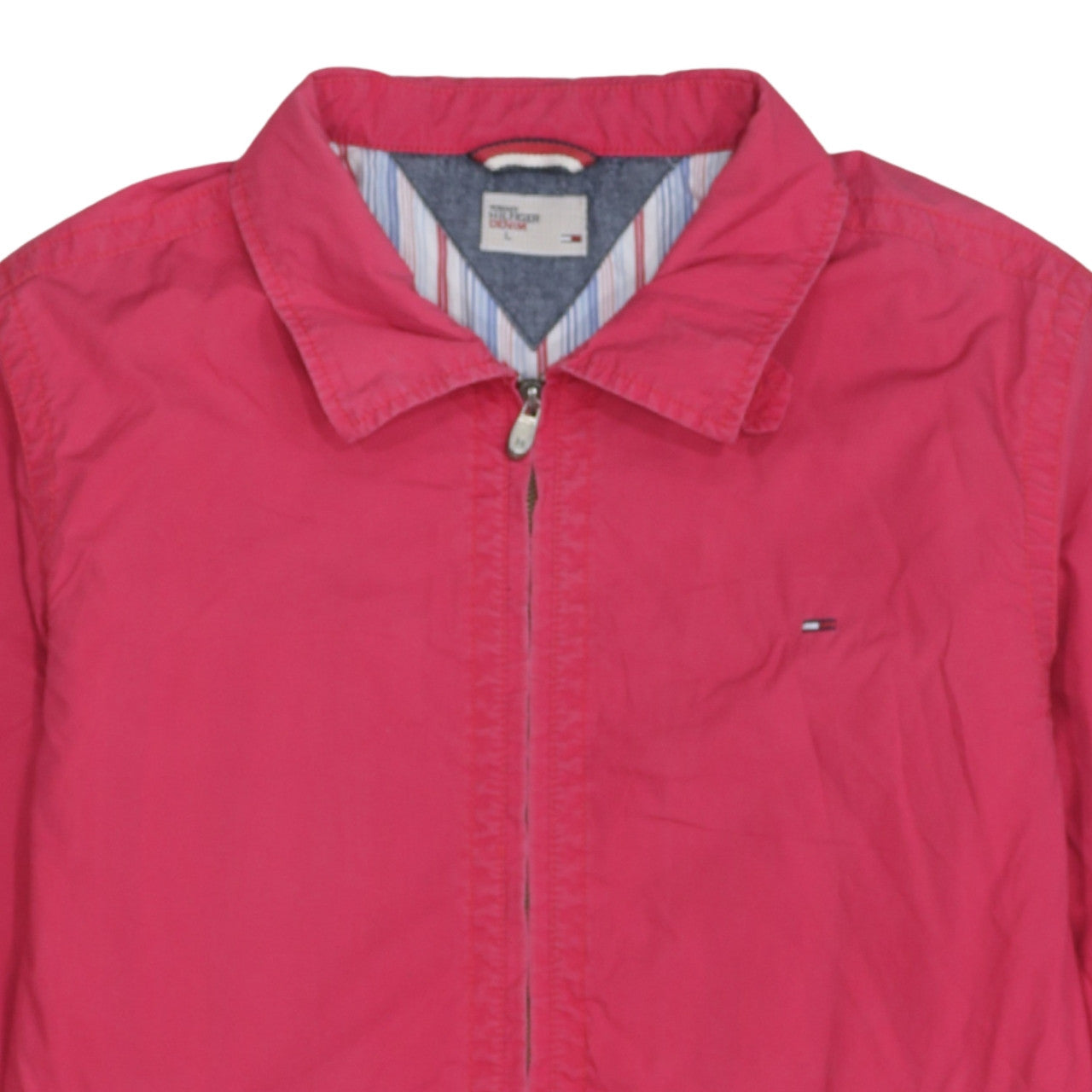 Tommy Hilfiger Denim Men's Pink Cotton Full Zip Jacket L