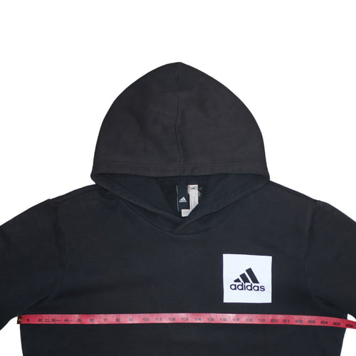 Adidas Men’s Black XL Pullover Hoodie with Logo Front