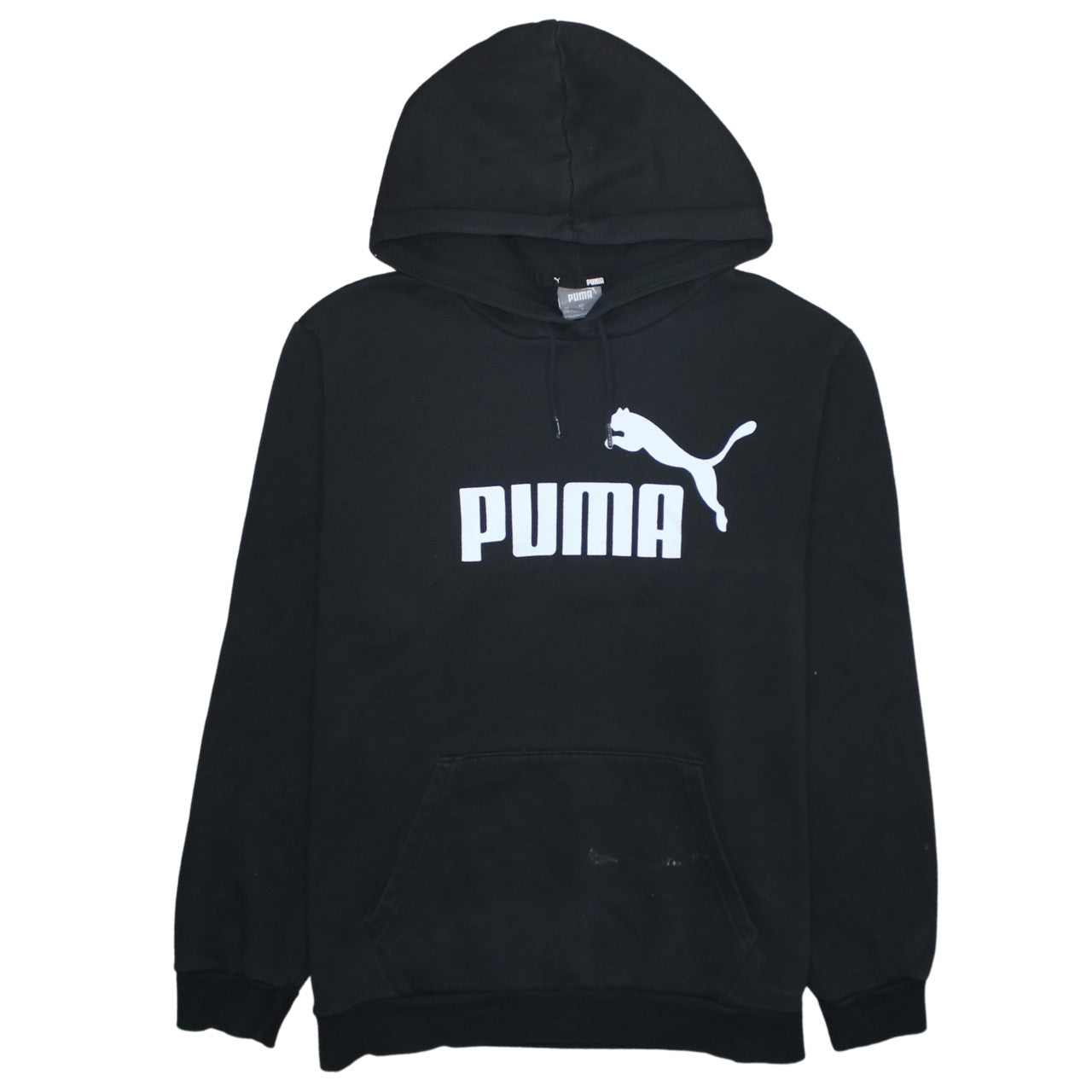 Puma Men's Black Pullover Hoodie L Regular Fit Fleece Sportswear