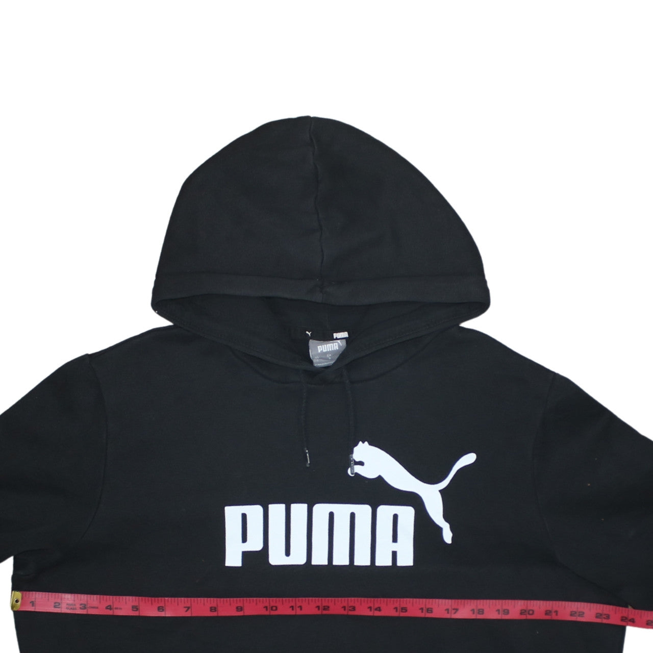 Puma Men's Black Pullover Hoodie L Regular Fit Fleece Sportswear