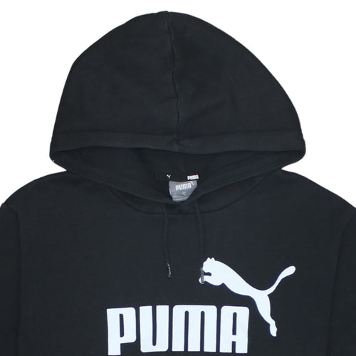 Puma Men's Black Pullover Hoodie L Regular Fit Fleece Sportswear