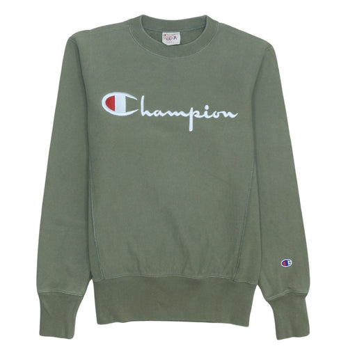 Champion Men's Green Small Reverse Weave Pullover Sweatshirt