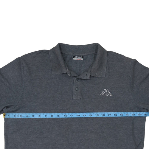 Kappa Men's Grey Polo Shirt XL Regular Fit Short Sleeve Casual Top