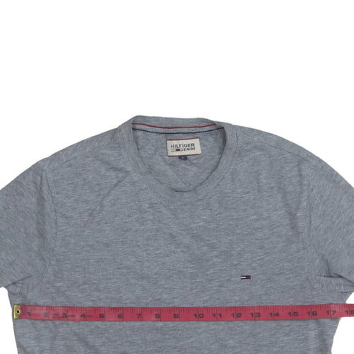 Hilfiger Denim Men's Grey Cotton Regular Fit Short Sleeve Polo S