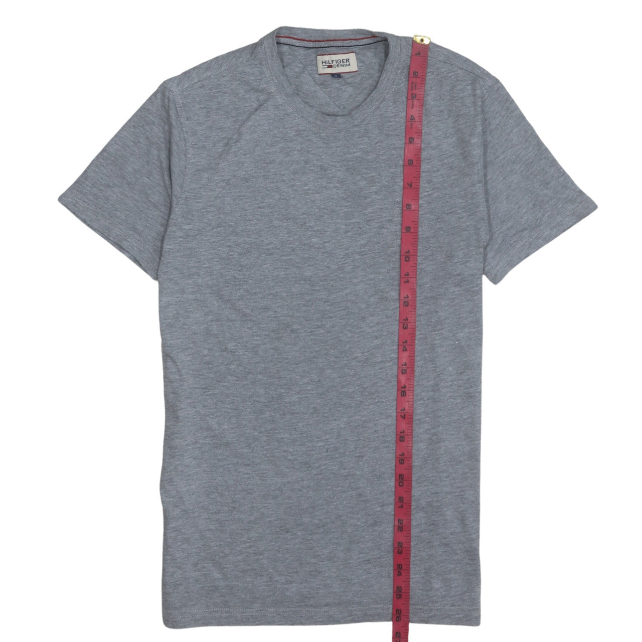 Hilfiger Denim Men's Grey Cotton Regular Fit Short Sleeve Polo S